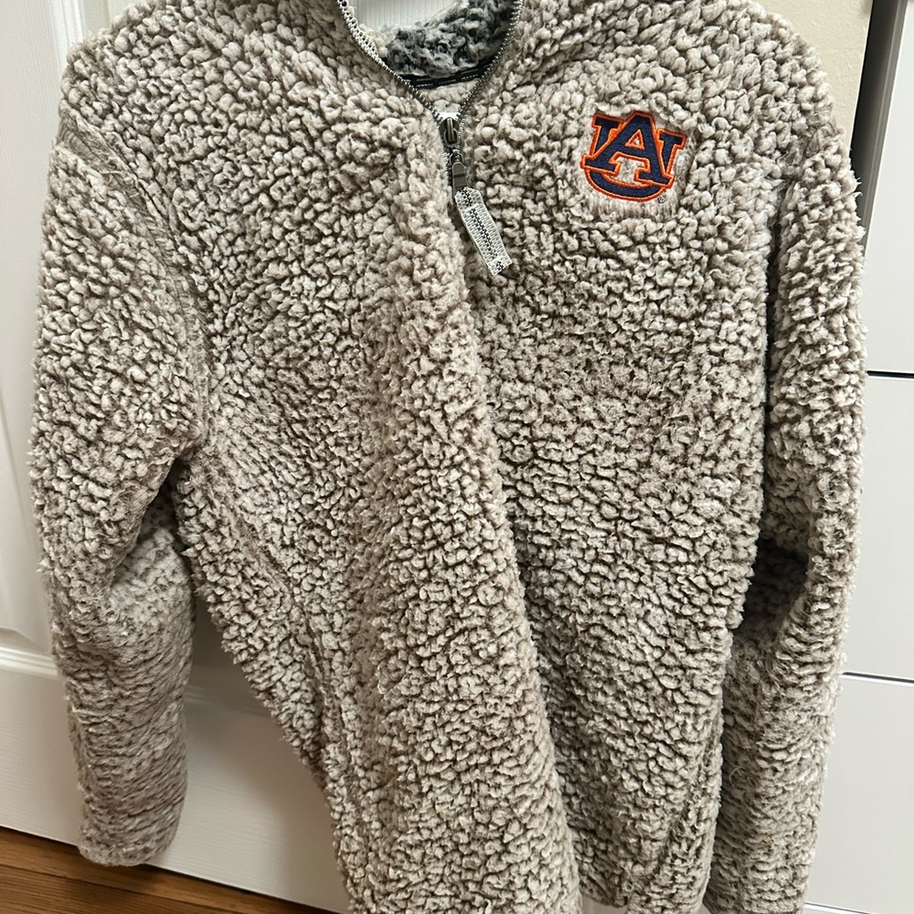 Auburn University J. America Gray Sherpa Hoodie
